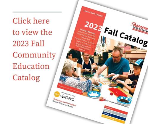 Click here to view the 2023 fall Community Ed catalog